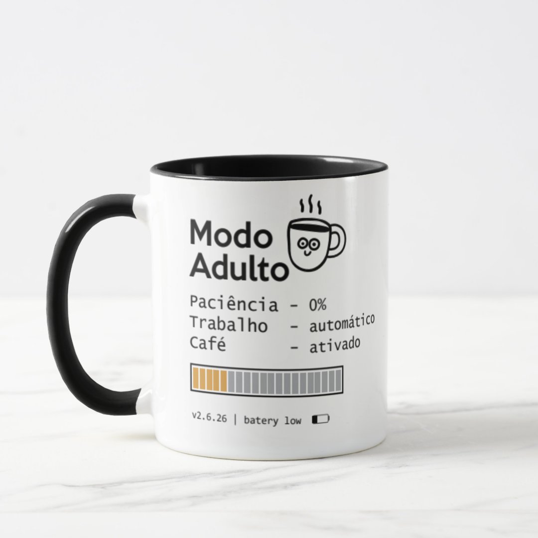 Caneca Presente Personalizada Frase Modo Adulto Divertida