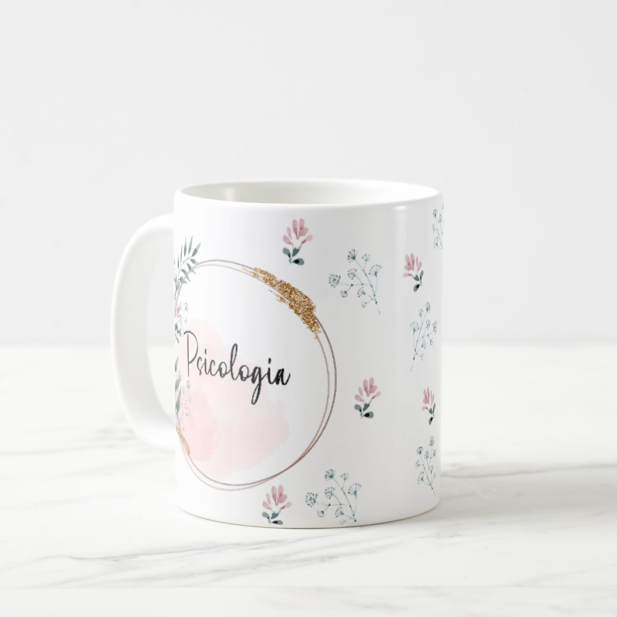 Caneca Feminina Delicada Presente Profissão Psicologia