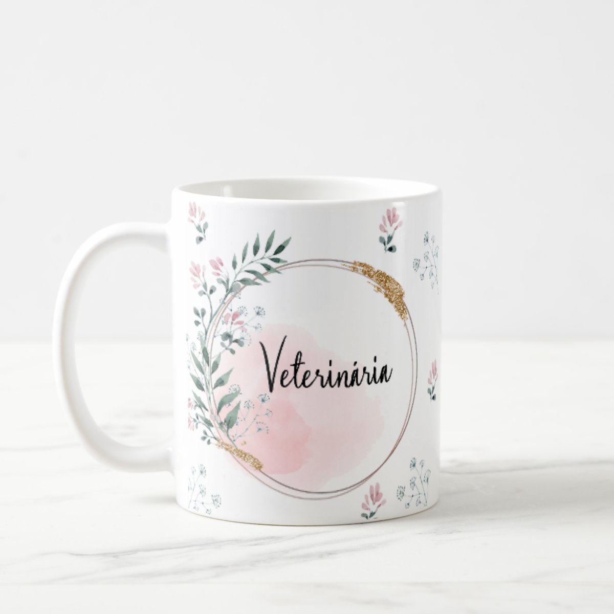 Caneca Feminina Delicada Presente Profissão Veterinária - Profissões (Medicina Veterinária)