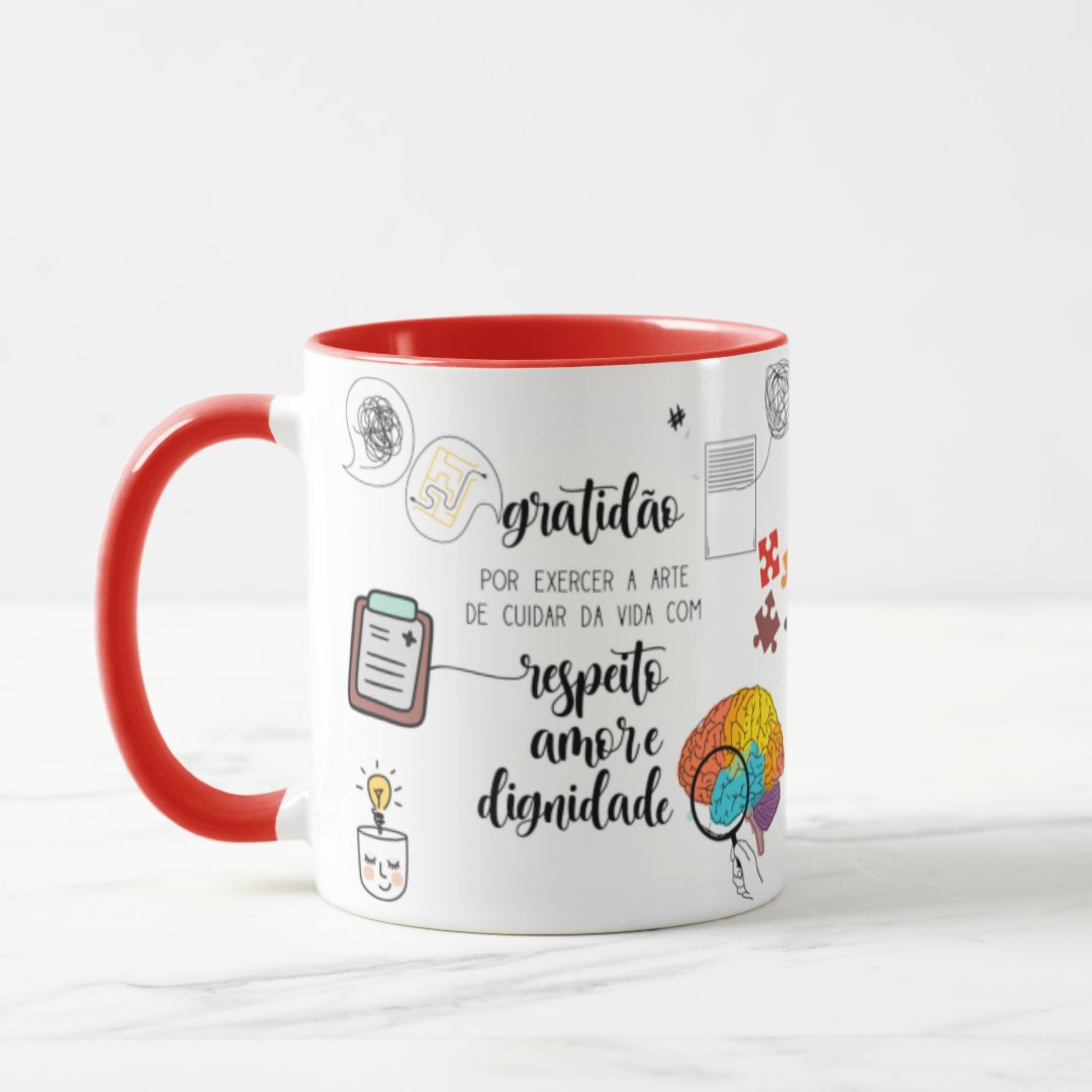 Caneca Personalizada para Profissional da Saúde Psiquiatra - Profissões (Médico(a))