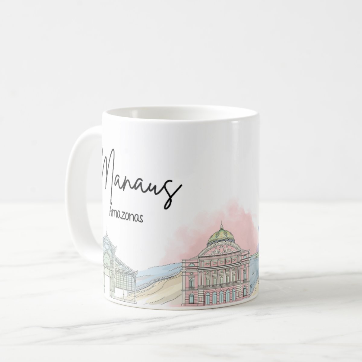 Caneca Personalizada Amazonas Lembrança Cidade Manaus