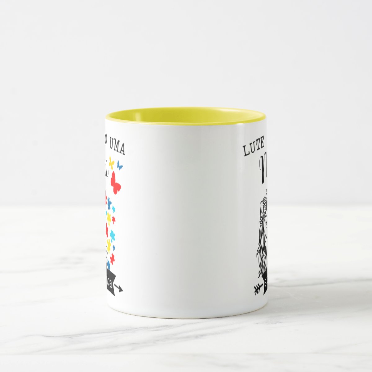 Caneca Personalizada Autismo Lute Como Uma Mãe Atípica