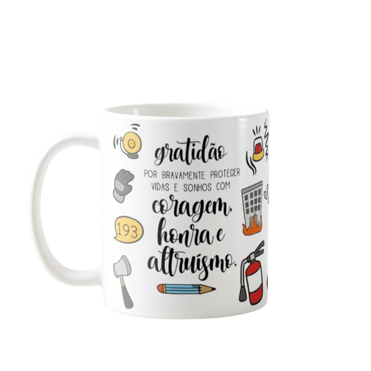 Caneca Profissão Brigada Presente Criativo Bombeiro - Profissões (Bombeiro)
