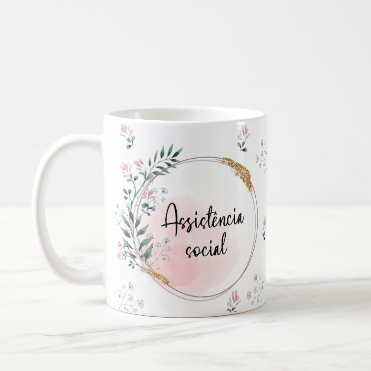 Caneca Feminina Delicada Presente Assistente Social - Profissões (Assistente Social)