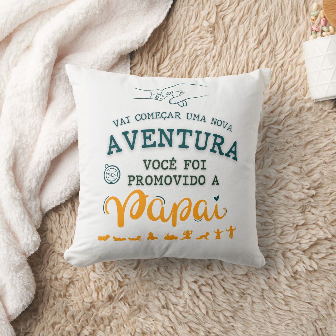Kit Caneca e Almofada Vai Começar a Aventura Papai
