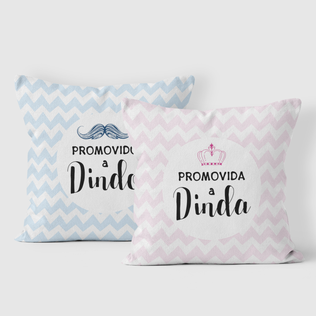 Conjunto 2 Almofadas Batizado Convite para Padrinhos - Batizado (Padrinho)