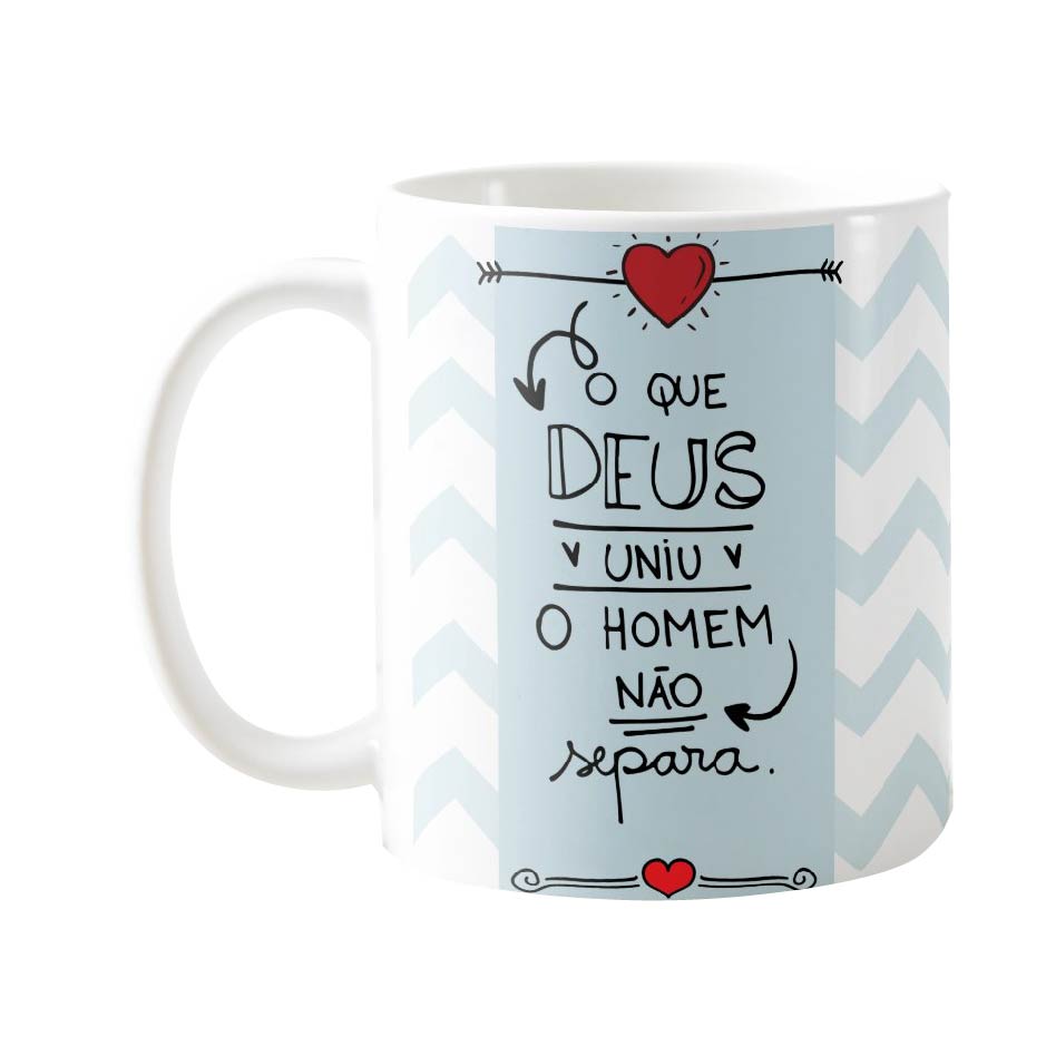 Kit Presente Almofada e Caneca para Namorado - Deus Uniu