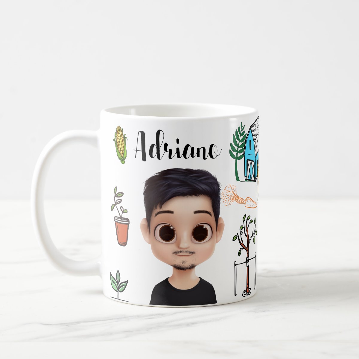 Caneca Personalizada Agricultura Agriculto com Avatar Branca - Profissões (Agrônomo(a))