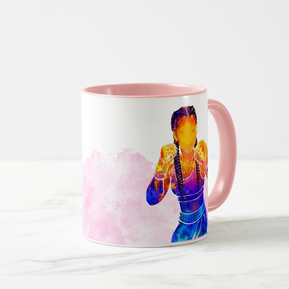Caneca Esporte Boxe Feminina Presente Personalizada Com Nome