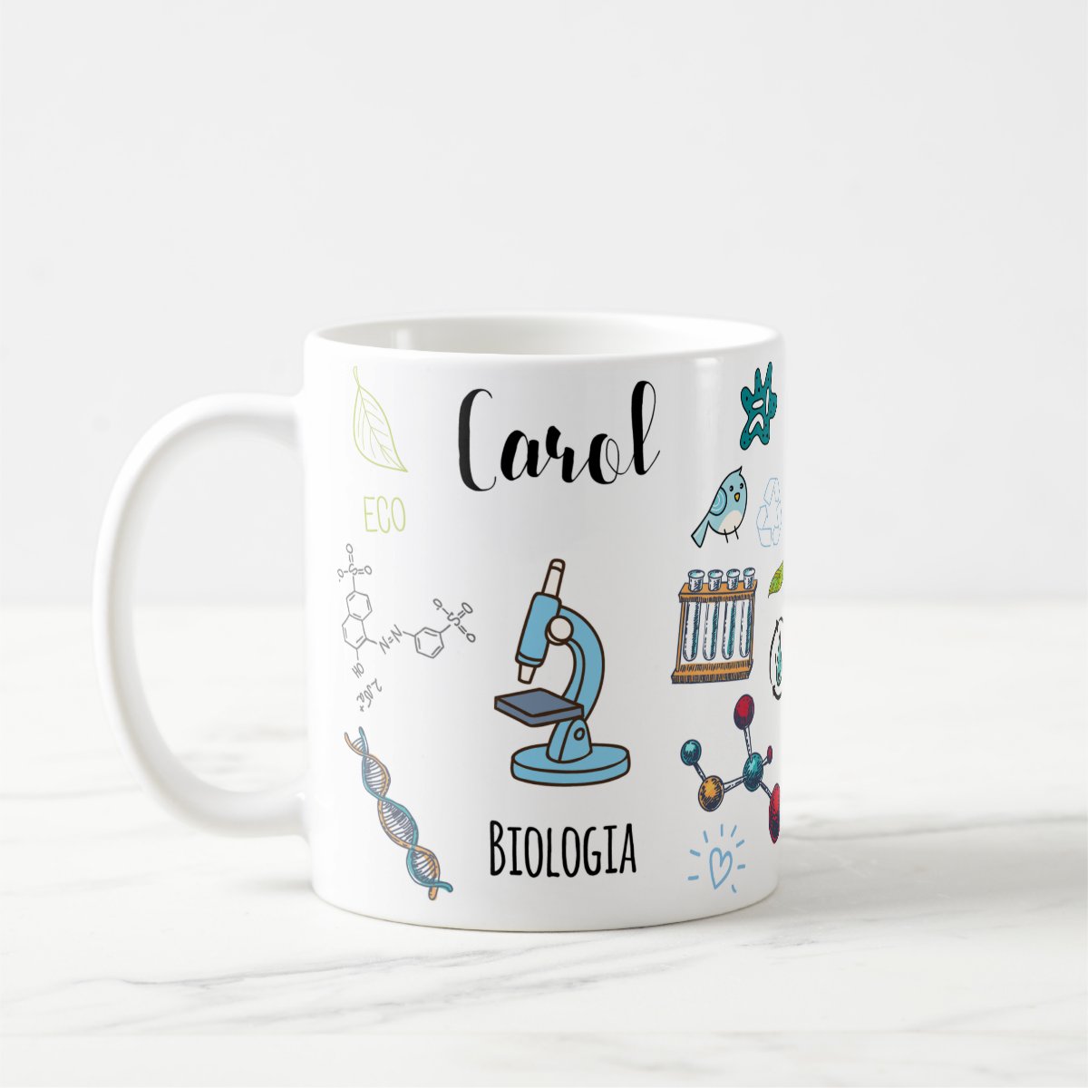 Caneca Biologia Presente Criativo Biólogo Profissional