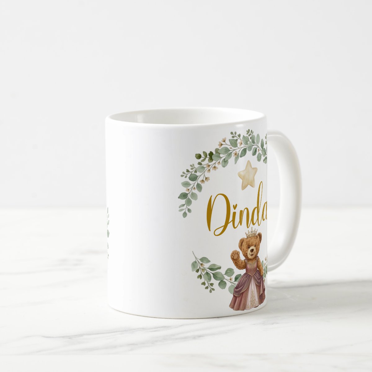 Caneca Ursa Princesa Madrinha Presente Dia das Mães Família Pronta Entrega 🌷