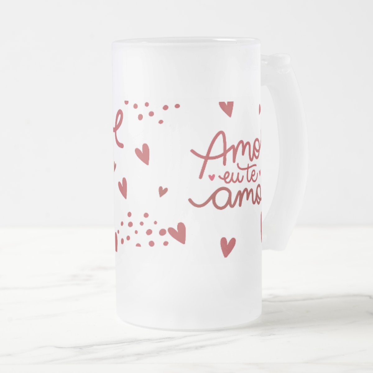 Copo de Cerveja Personalizado em Comemoração Amor Eu Te Amo