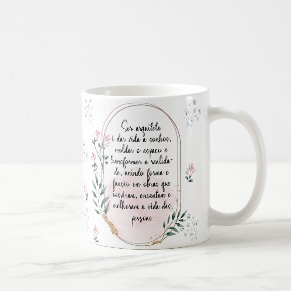 Caneca Feminina Delicada Presente Profissão Arquiteta