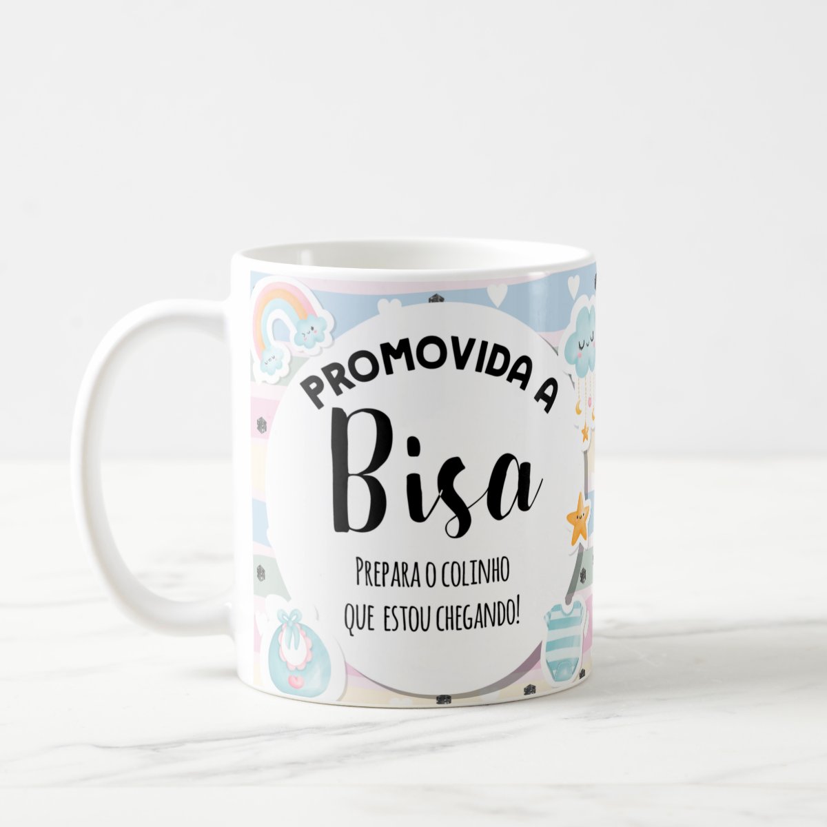 Caneca Presente Anúncio De Gravidez Gestação Para Bisa Avó