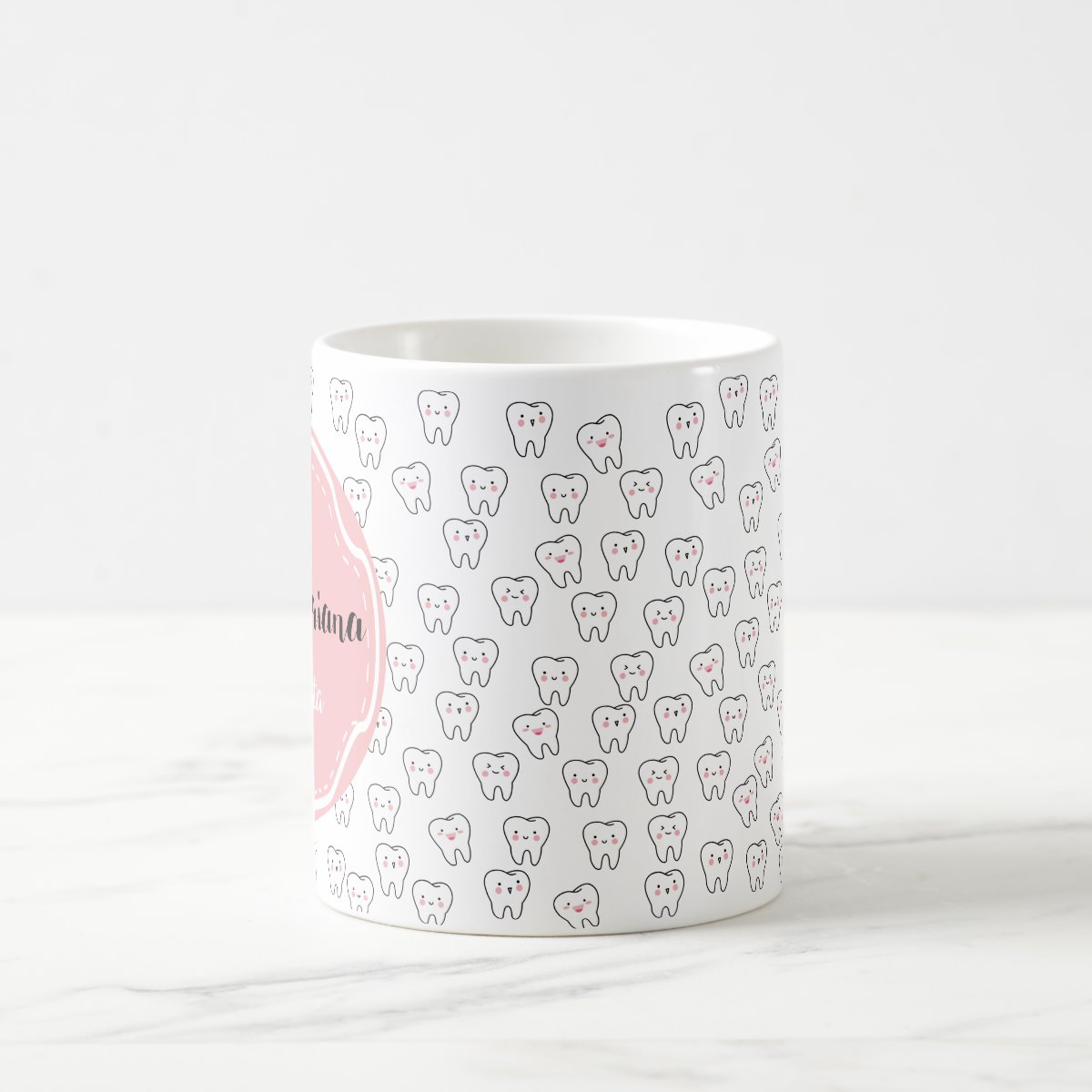 Caneca Criativa Presente Profissão Odontologia com Dentinhos