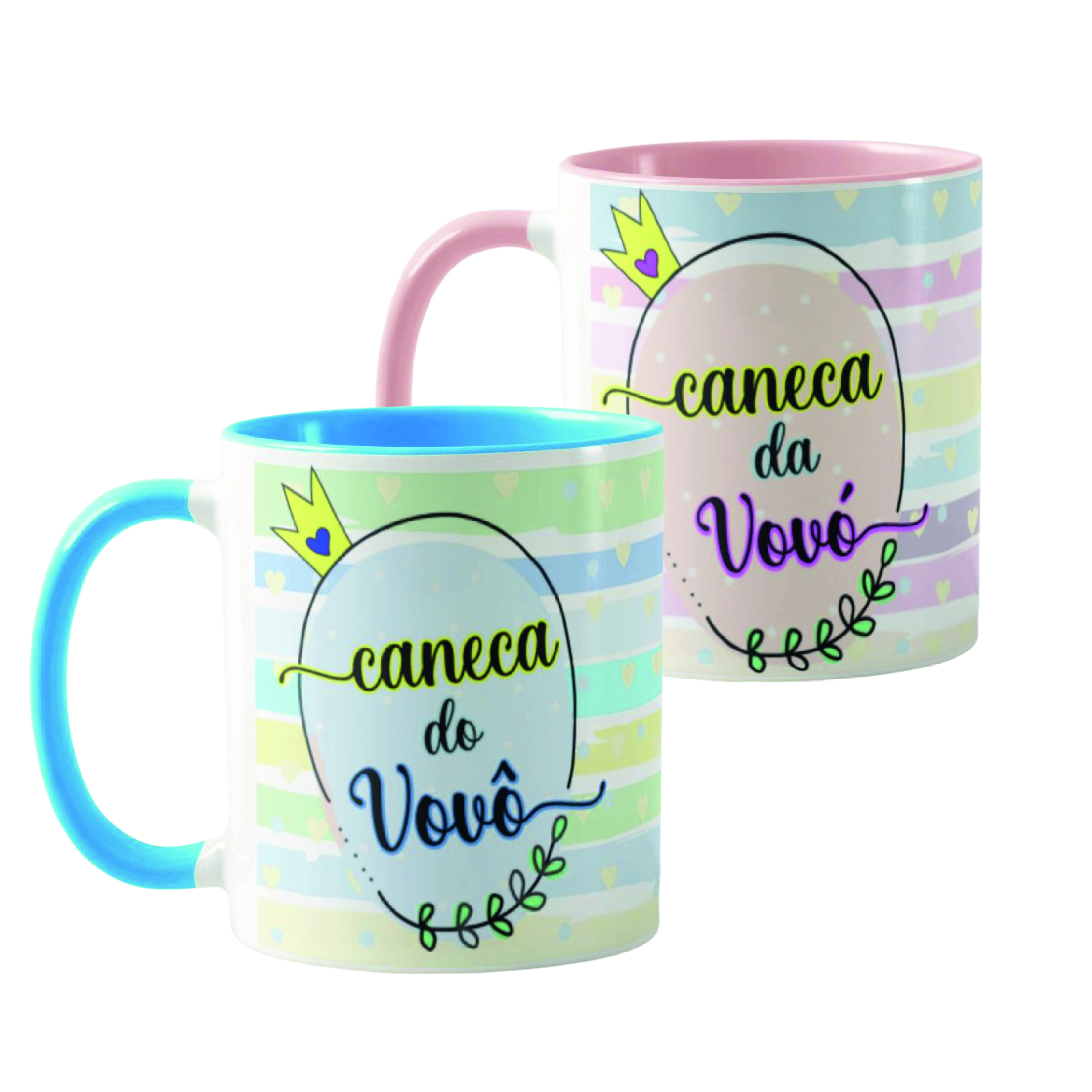Conjunto 2 Canecas de Presente de Gravidez para Vovô e Vovó - Anúncio de Gravidez (Avós)