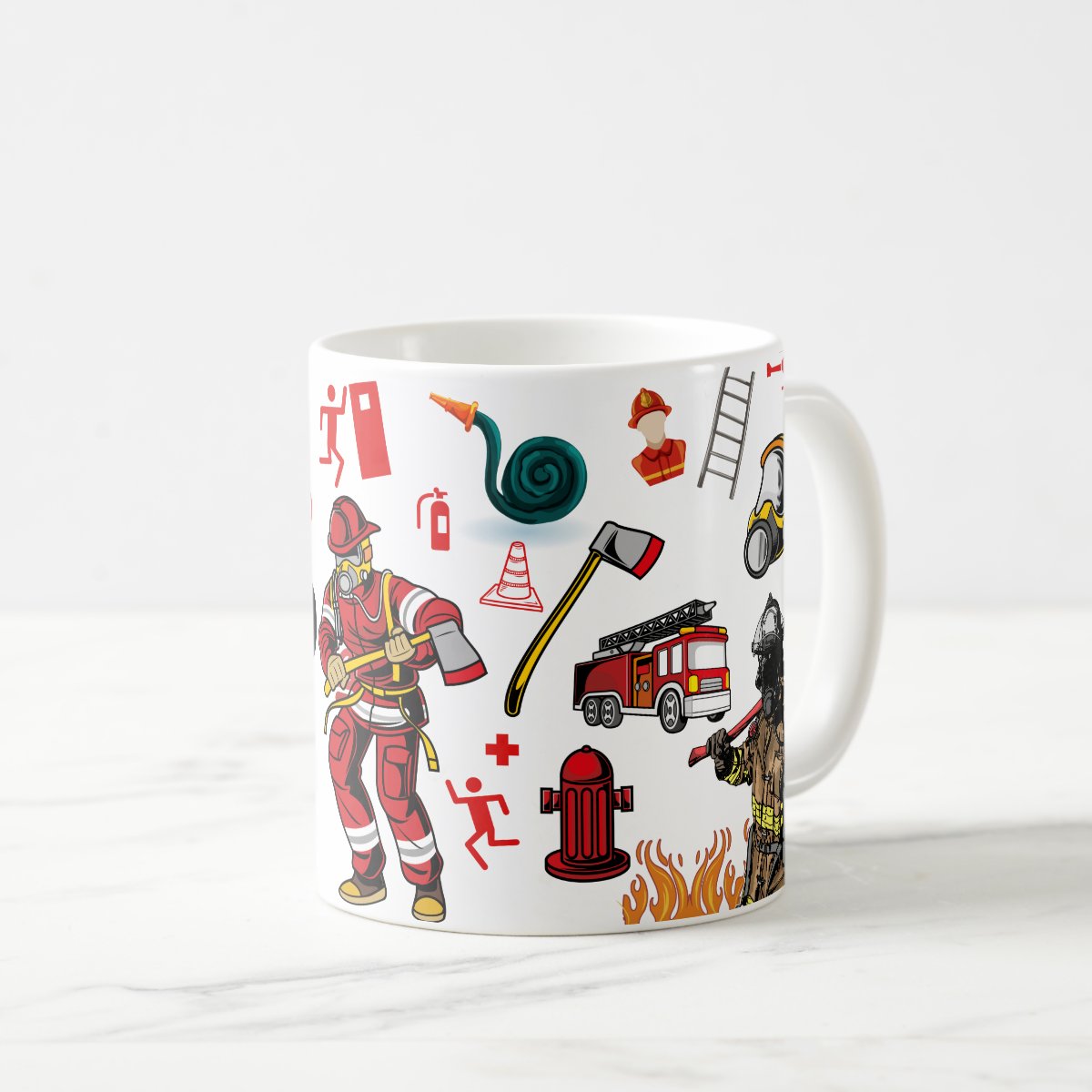 Caneca Criativa Corpo de Bombeiros Personalizada com o Nome