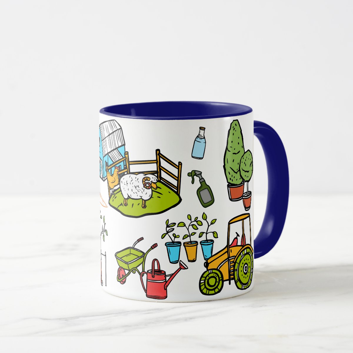 Caneca Personalizada Engenheiro Agrônomo com Avatar Azul