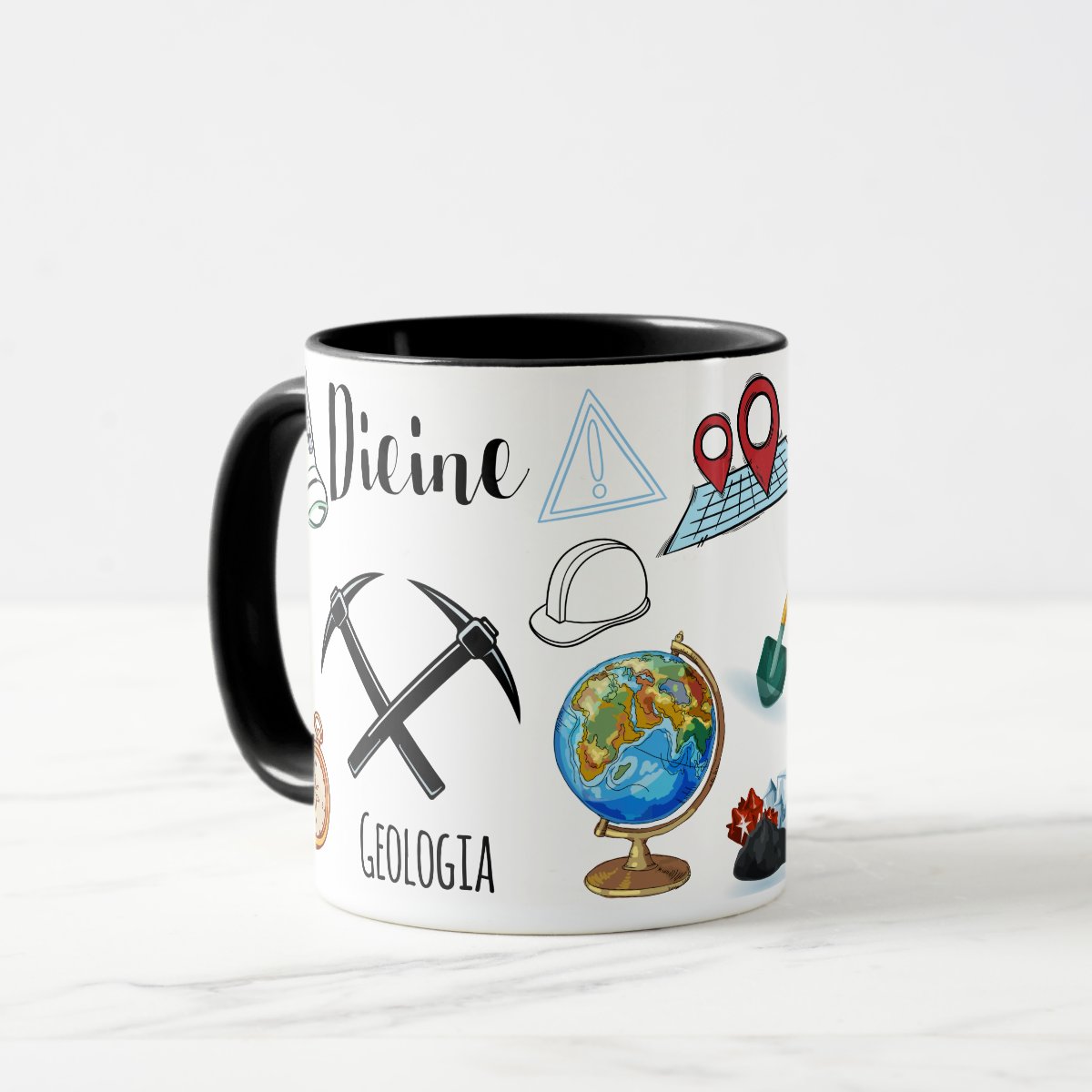 Caneca de Geologia Presente Geólogo Personalizado com o Nome