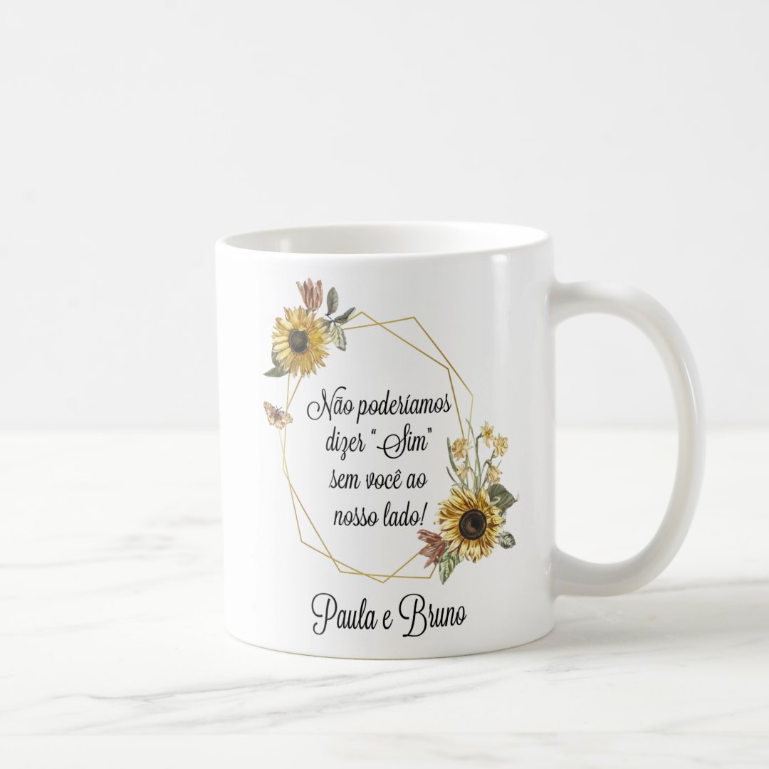 Caneca Casamento Mãe Presente Personalizada Com Nome