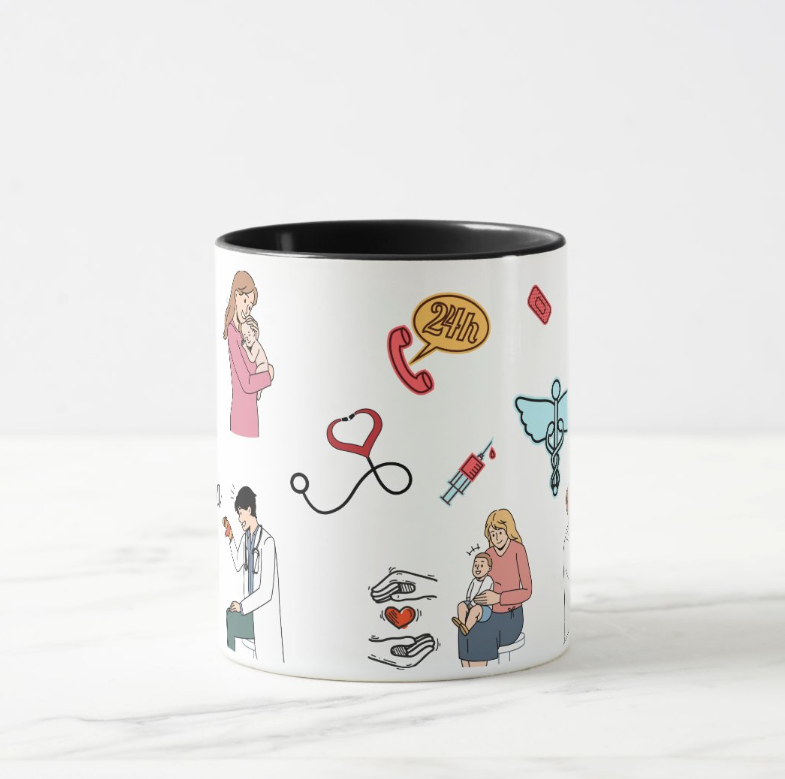 Caneca Presente Especial com Nome para Médico Pediatra