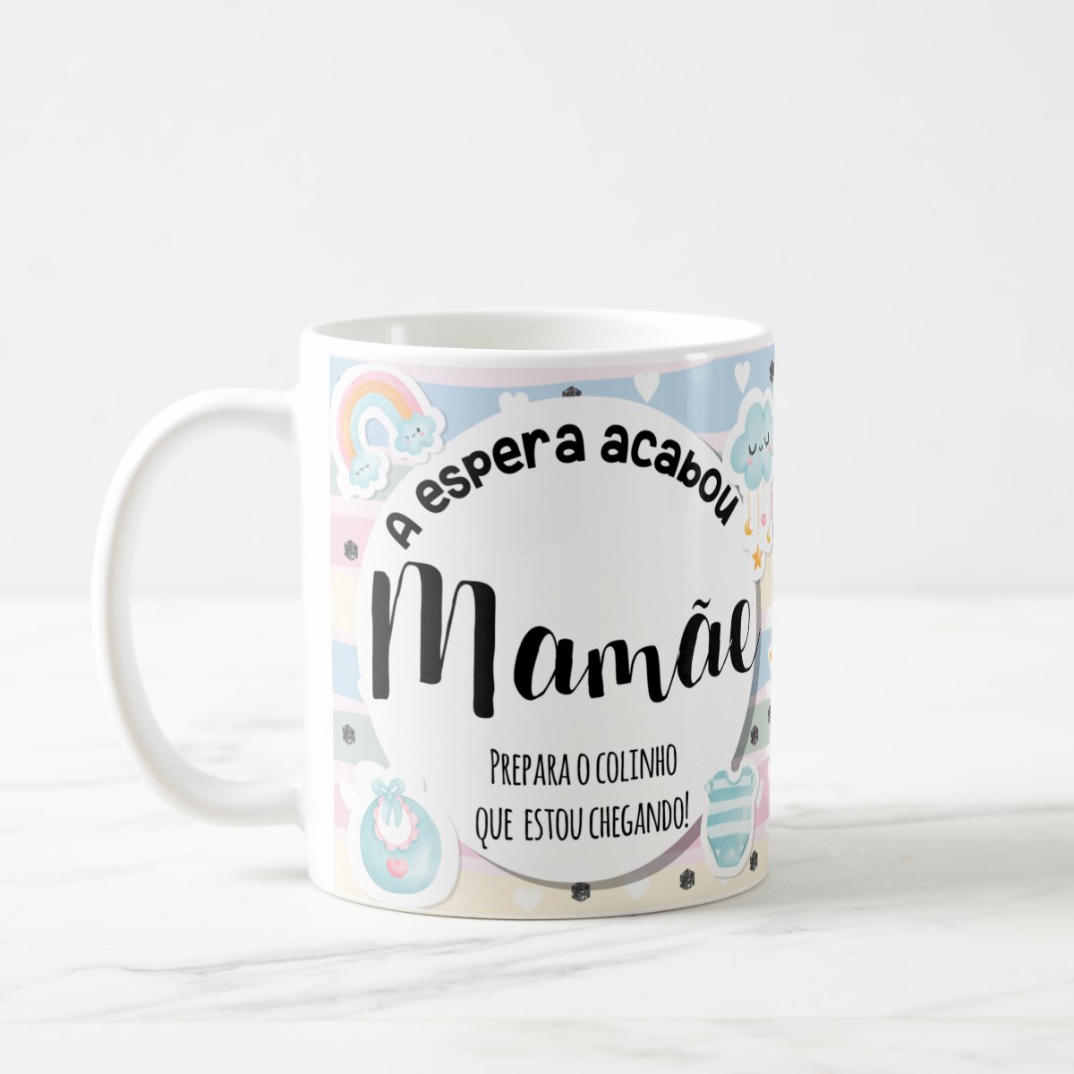 Caneca Presente Gravidez para Grávida Mãe Familia Cresceu