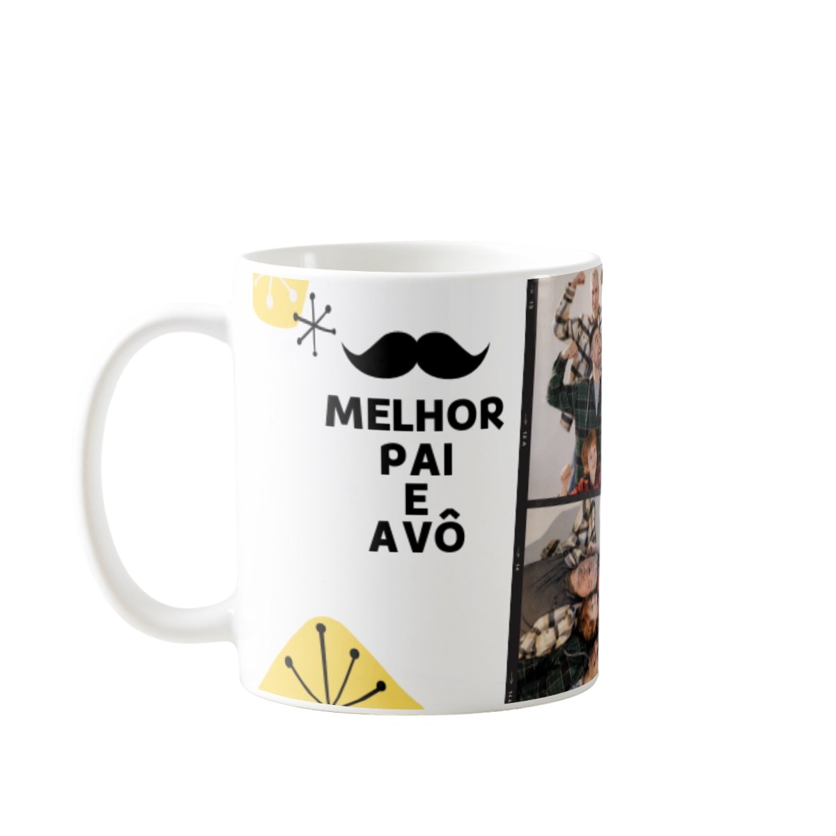 Caneca Personalizada com Foto para Melhor Pai e Avô