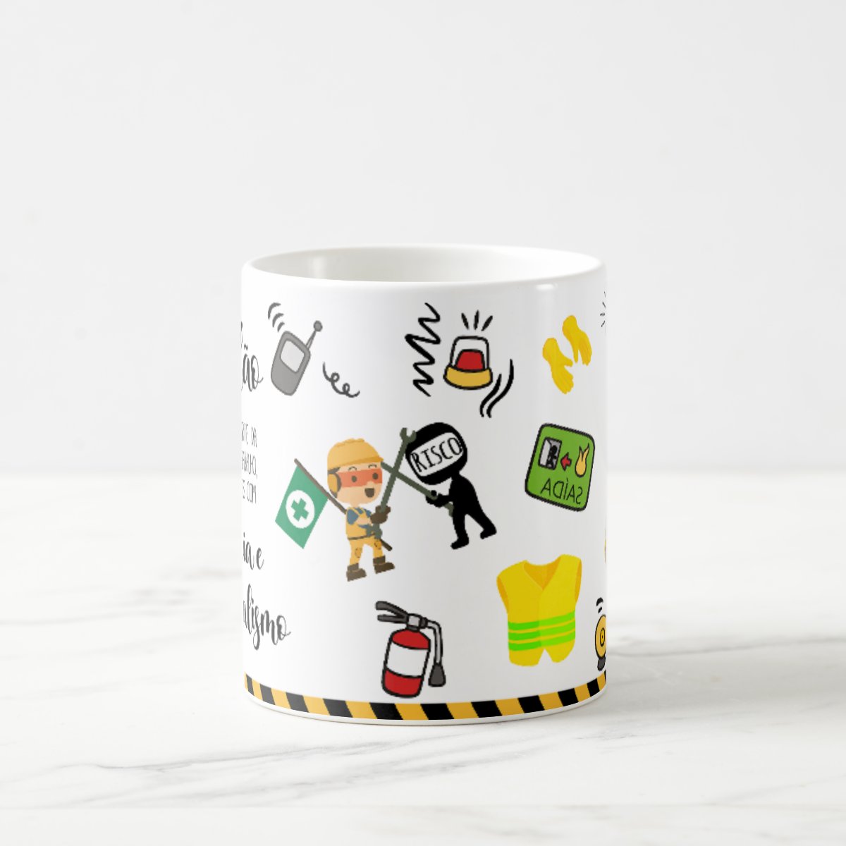 Caneca Mágica Profissão Presente Segurança do Trabalho