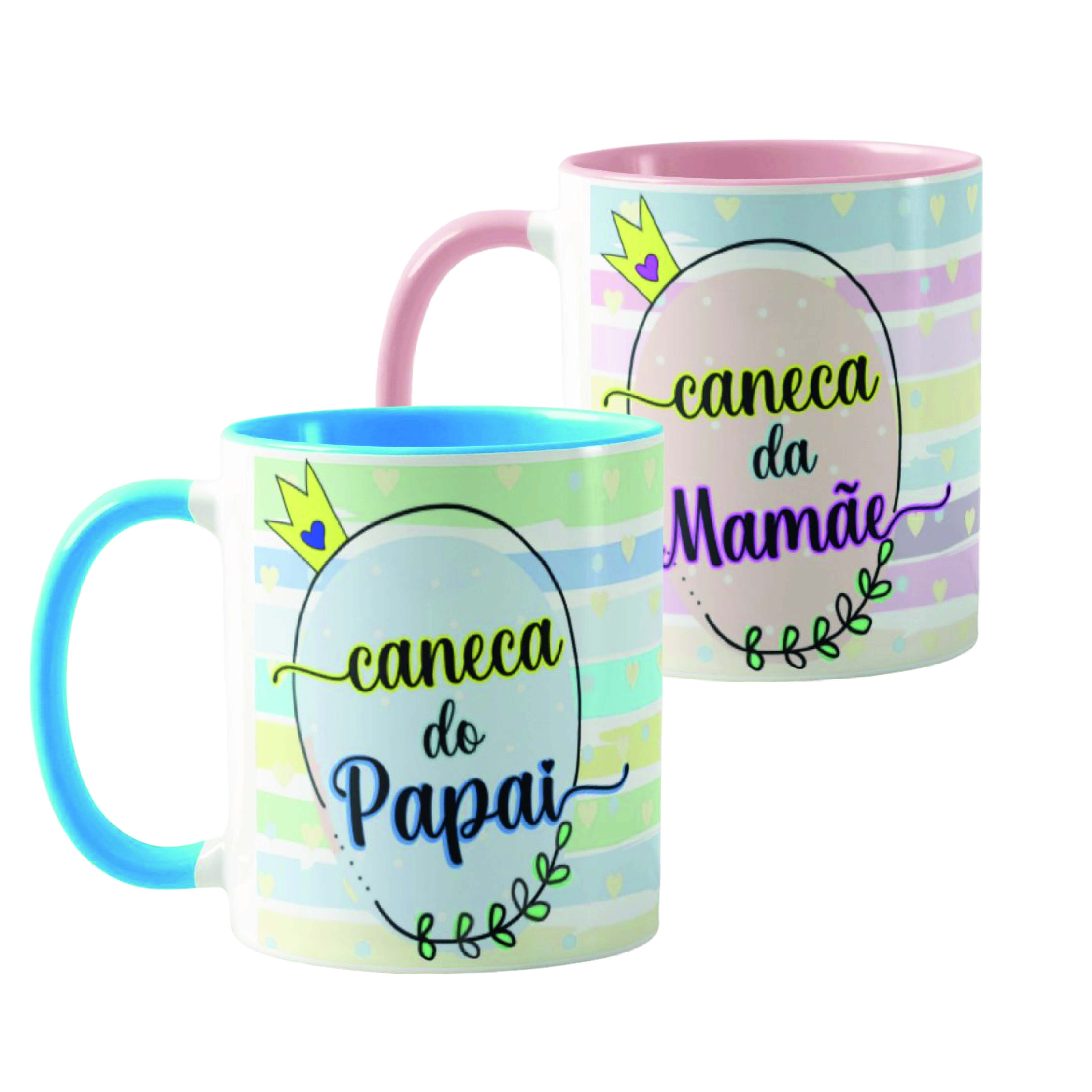 Conjunto Canecas Presente Para Papai E Mamãe - Família (Mãe e Pai)