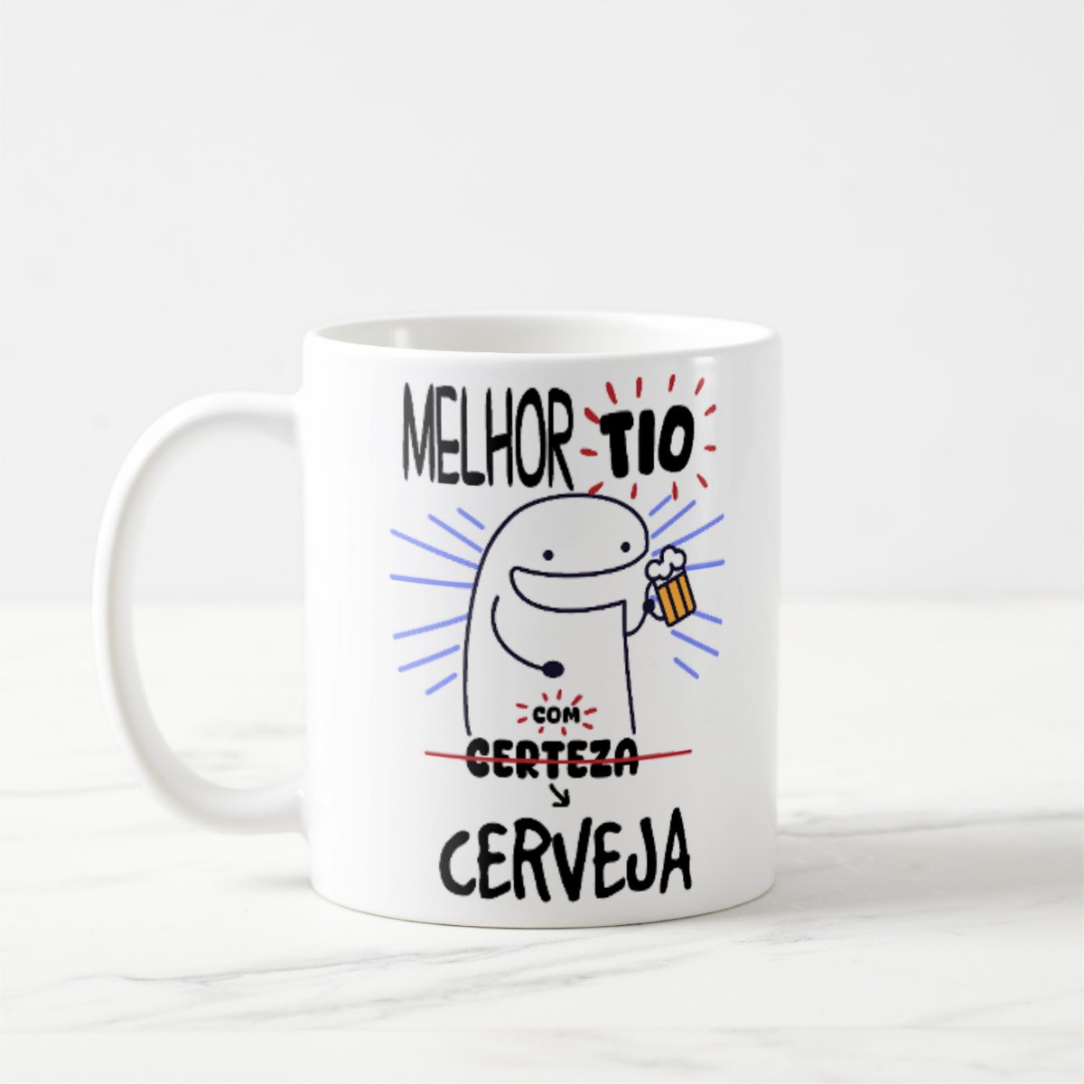 Caneca Personalizada Divertida Melhor Tio Amigo com Cerveja