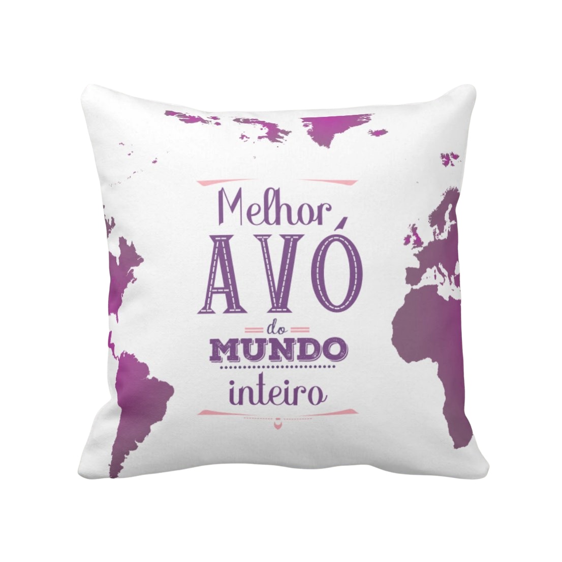 Almofada Personalizada de Lembrança para Melhor Avó do Mundo - Família (Avó/Avô)