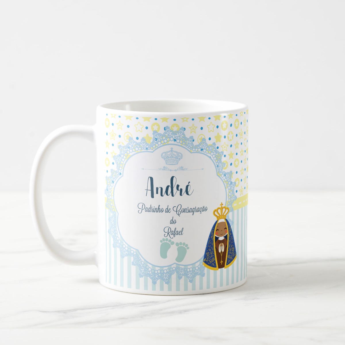Kit Presente Batizado Padrinhos De Consagração Com Nomes