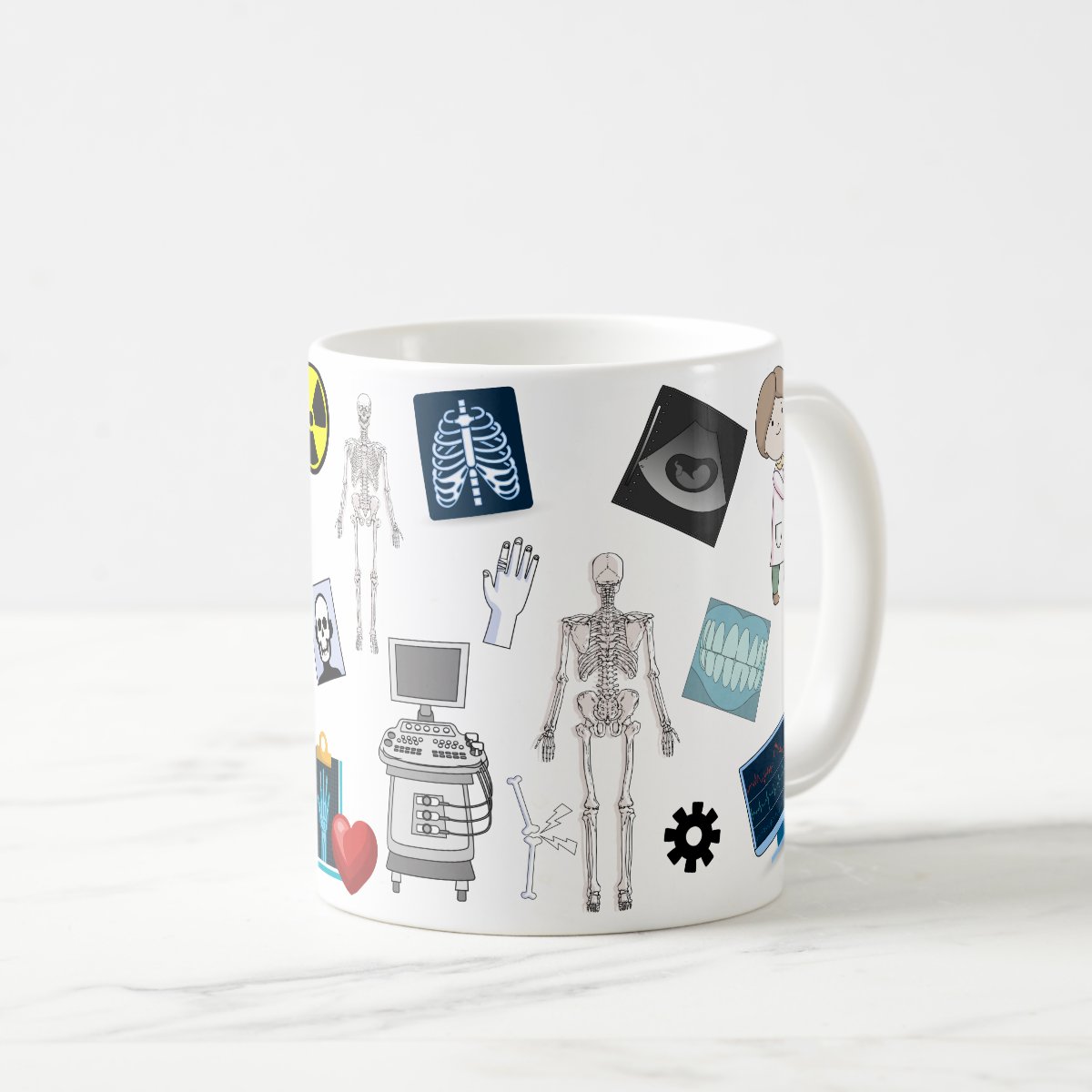 Caneca Radiologia Avatar Personalizado Profissões Medicina Presente Único