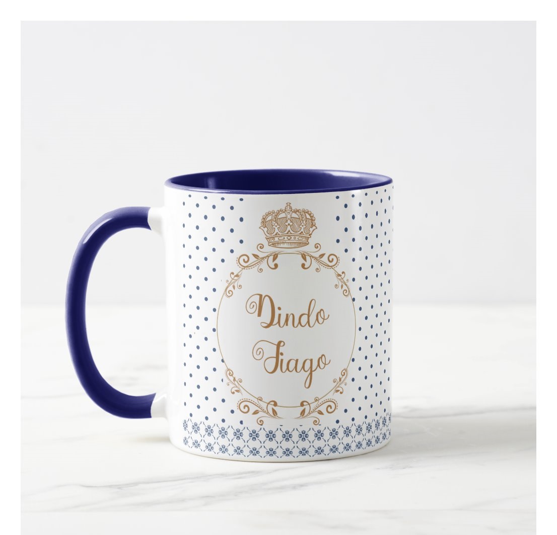 Caneca Presente Convite Revelação Dindo Padrinho Batizado
