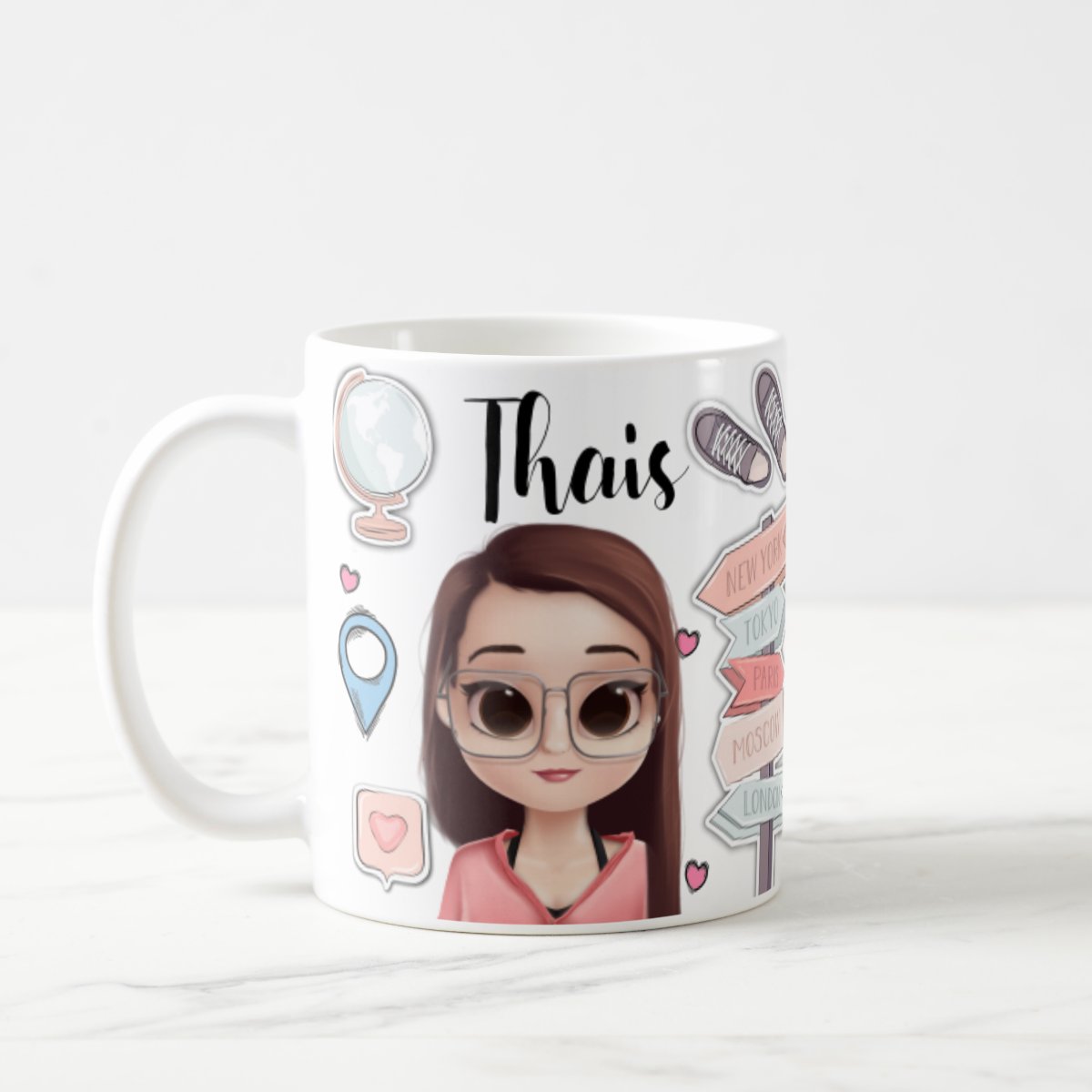Caneca Presente Guia Turístico Personalizada Viagem Turismo - Profissões (Turismo)