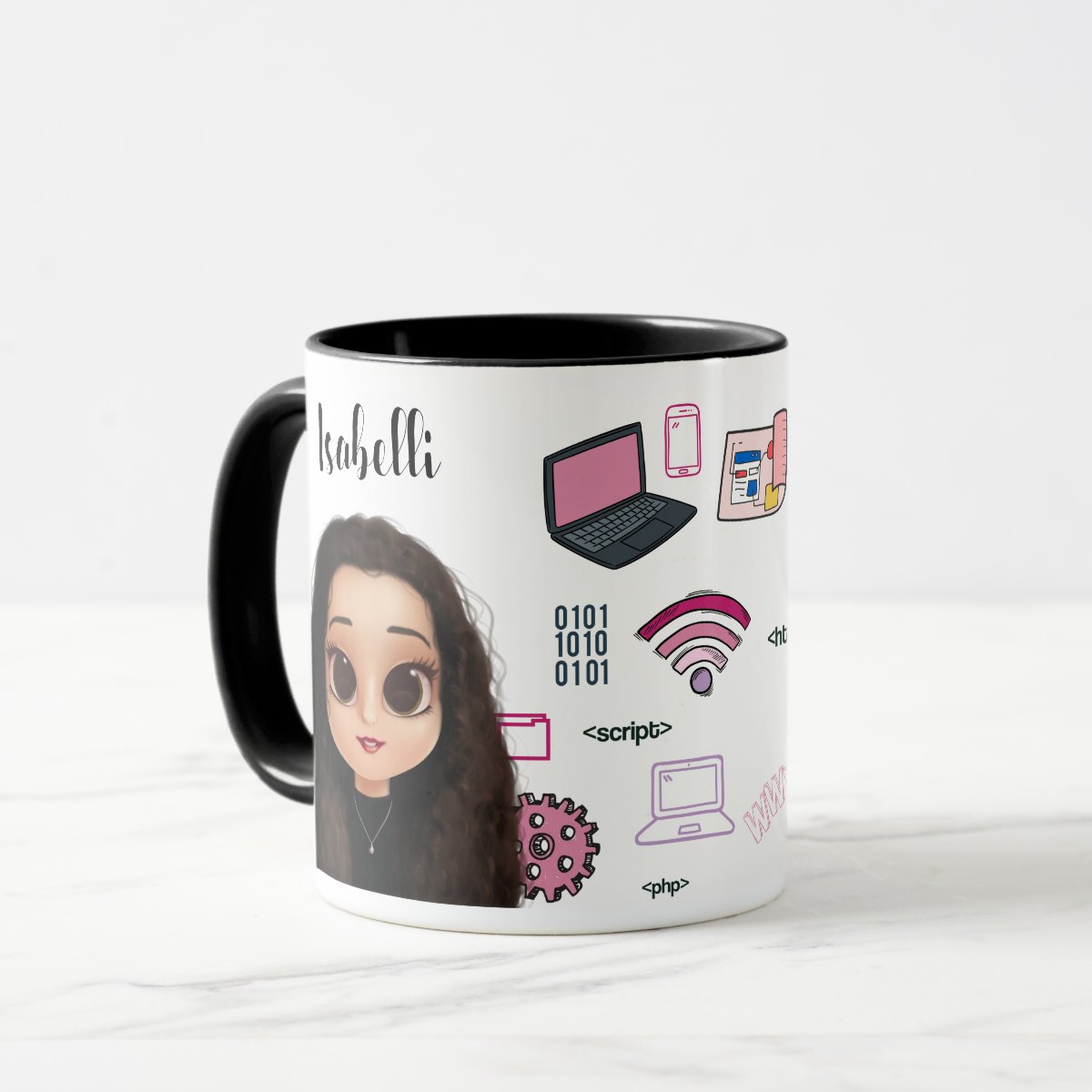 Caneca Personalizada Feminina Profissional de Tecnologia Ti