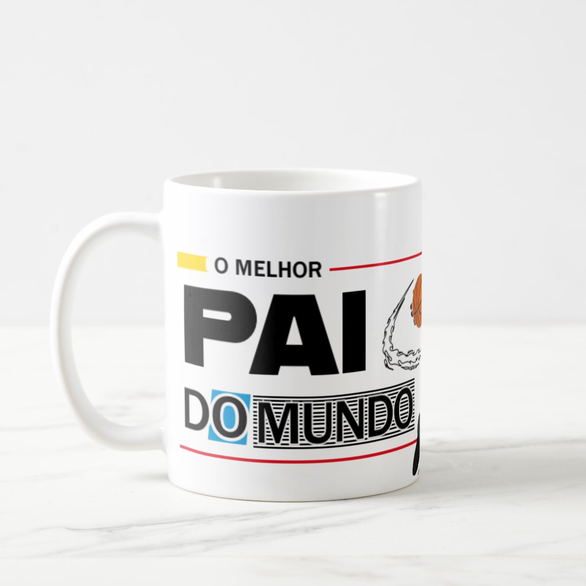 Caneca Personalizada Melhor Pai Do Mundo Basquete - Família (Pai)