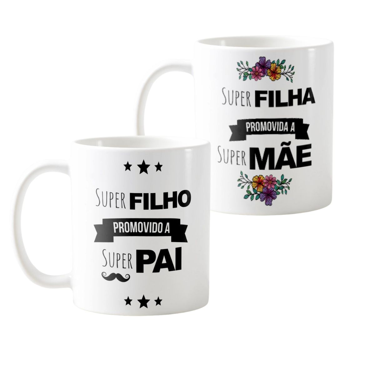 Conjunto Canecas Anúncio de Gravidez Promovidos a Pai e Mãe - Anúncio de Gravidez (Mãe)