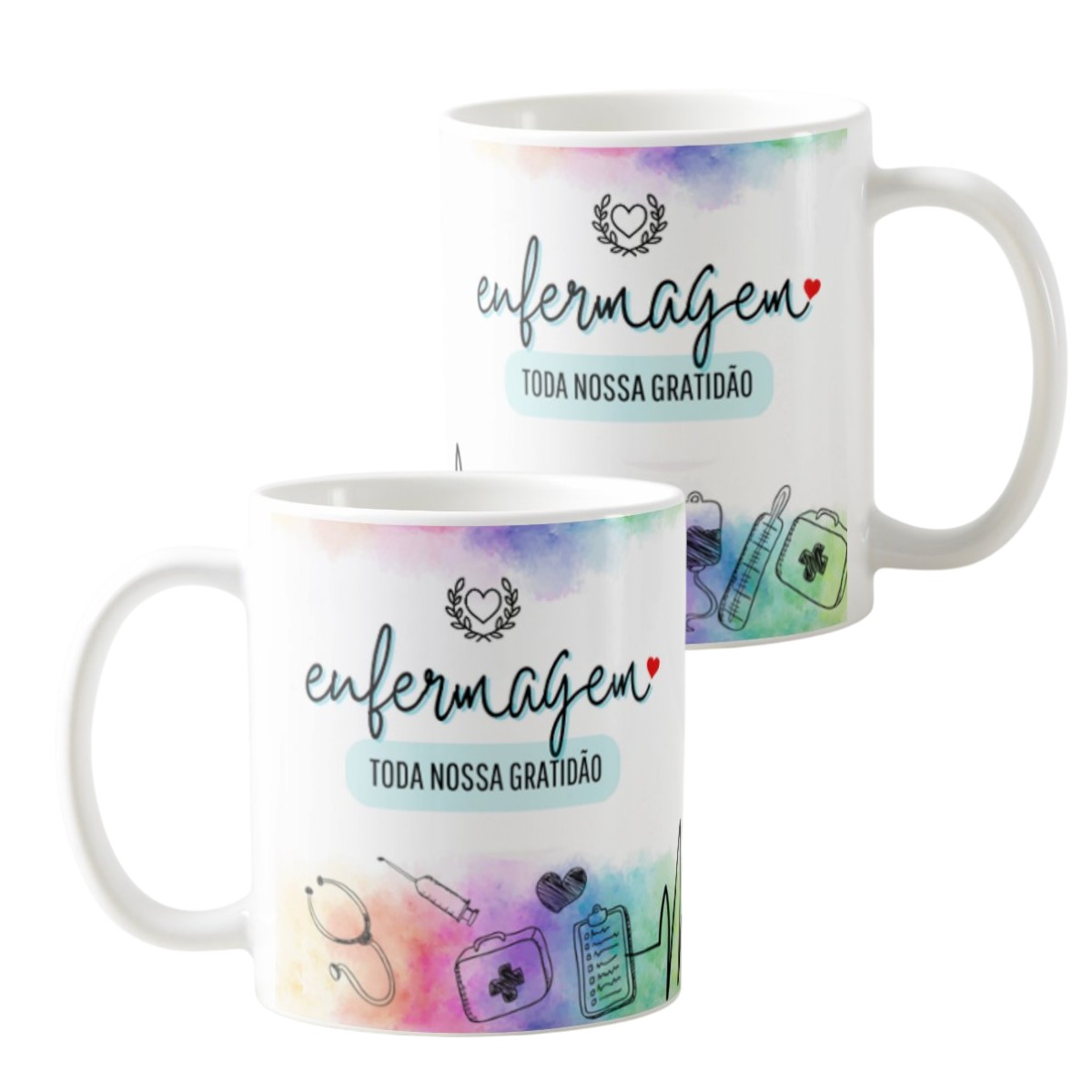 Caneca Profissão Enfermagem Hospital Toda Nossa Gratidão