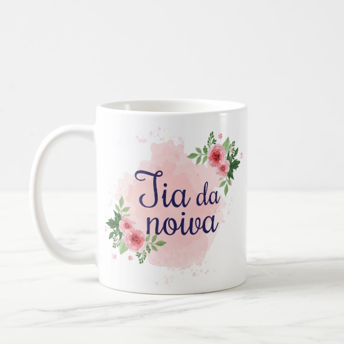 Branco / Tia da Noiva / Floral Rosa - Casamento (Noiva)