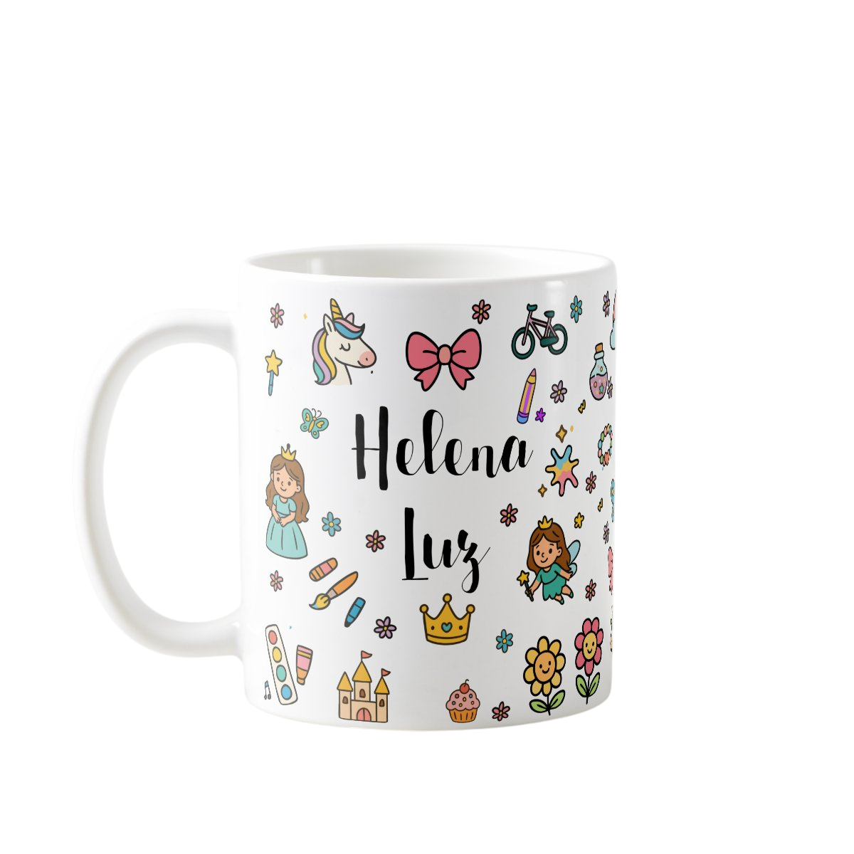 Branco / Infância Meninas caneca polimero infantil feminina presente