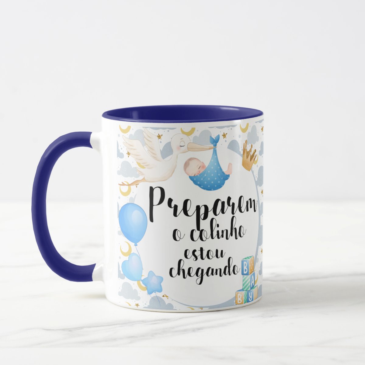 Caneca Personalizada para Anunciar Gravidez Amigos Família