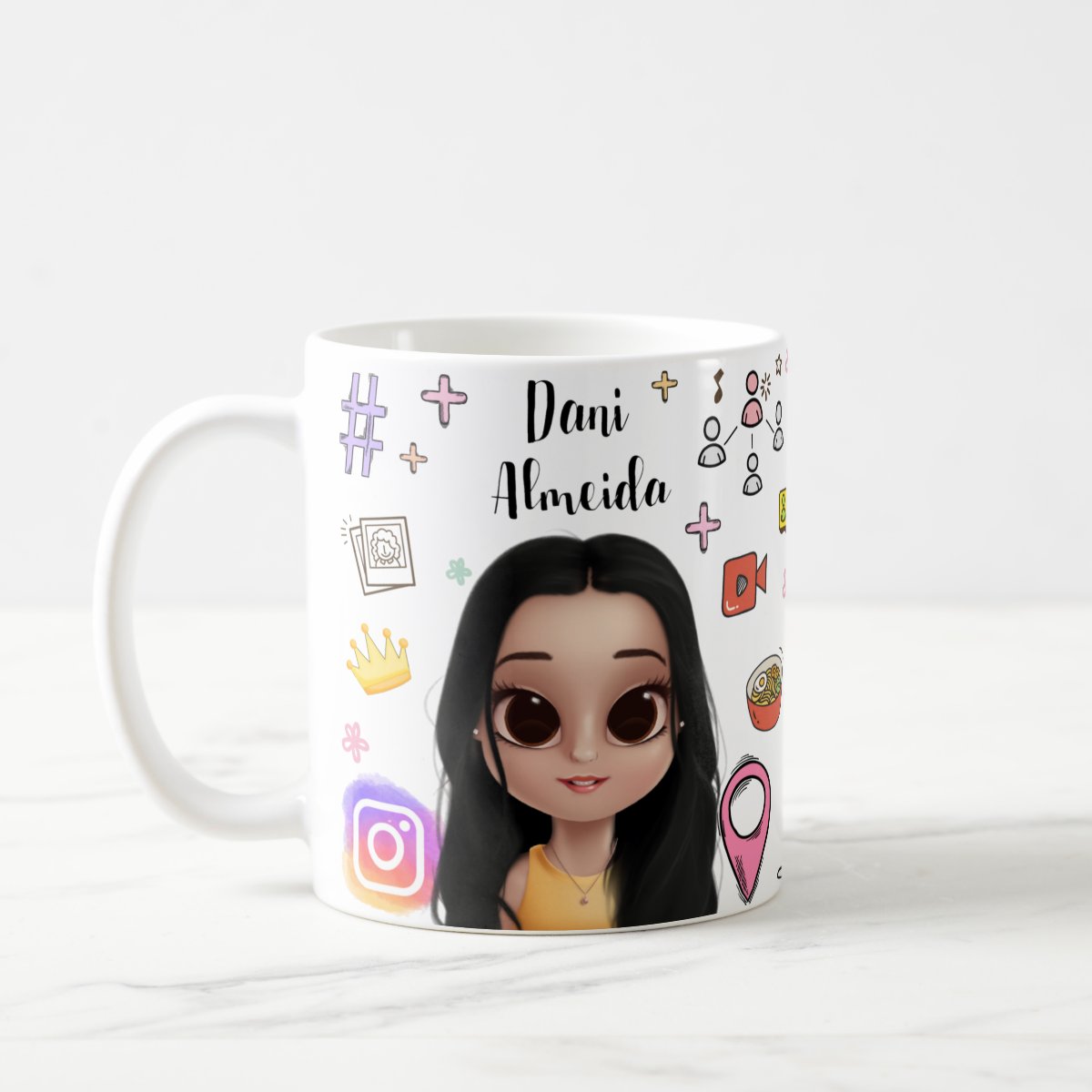 Caneca Personalizada Presente Influencer Blogueira - Profissões (Mulher)