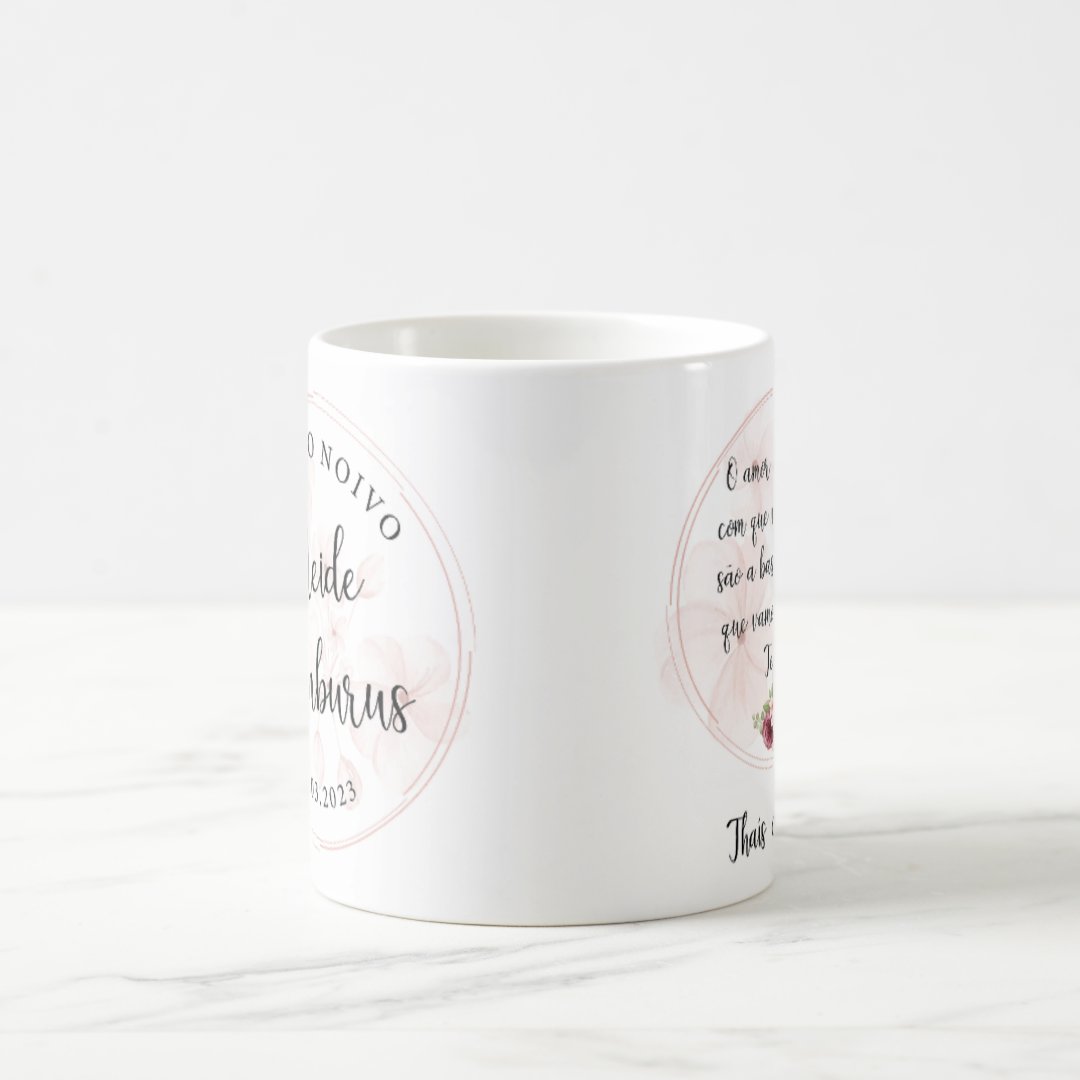 Kit Personalizado Casamento 2 Canecas Pai e Mãe do Noivo