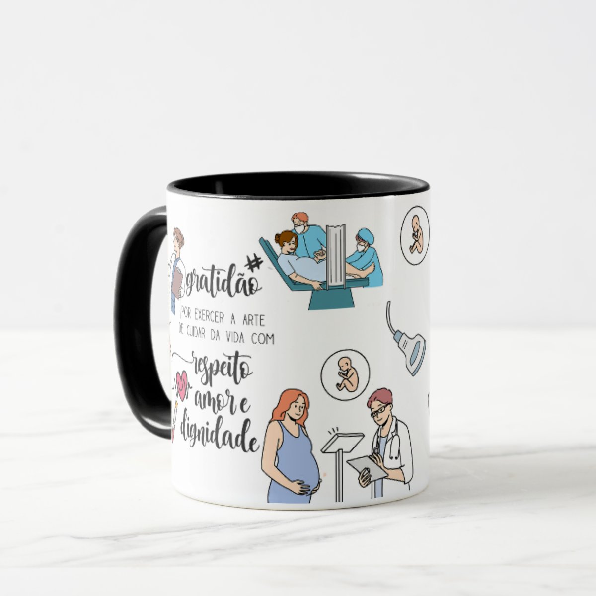 Caneca Personalizada de Ginecologista Obstetra 