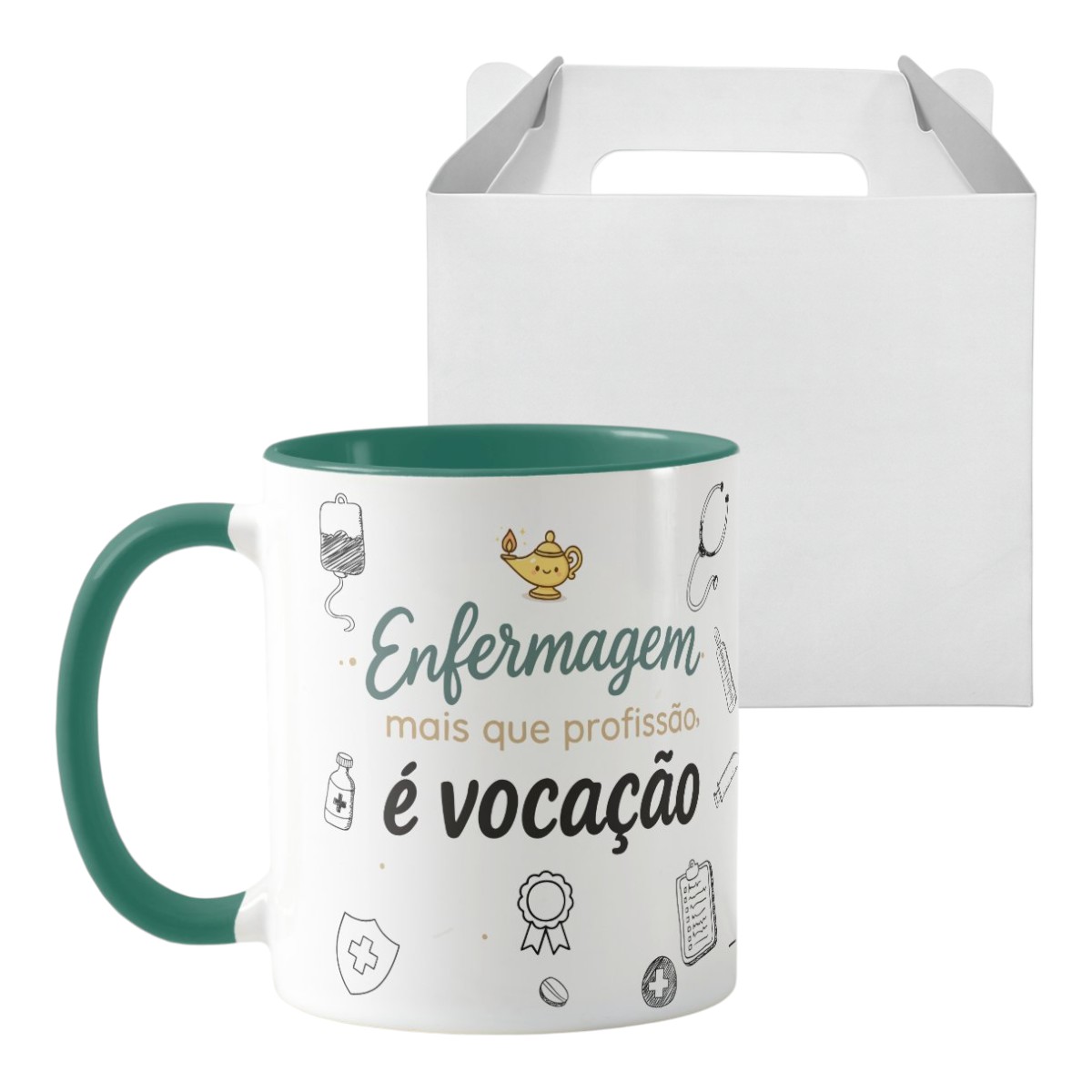 Caneca Personalizada Enfermagem Presente Mais Que Vocação - Profissões (Enfermeiro(a))