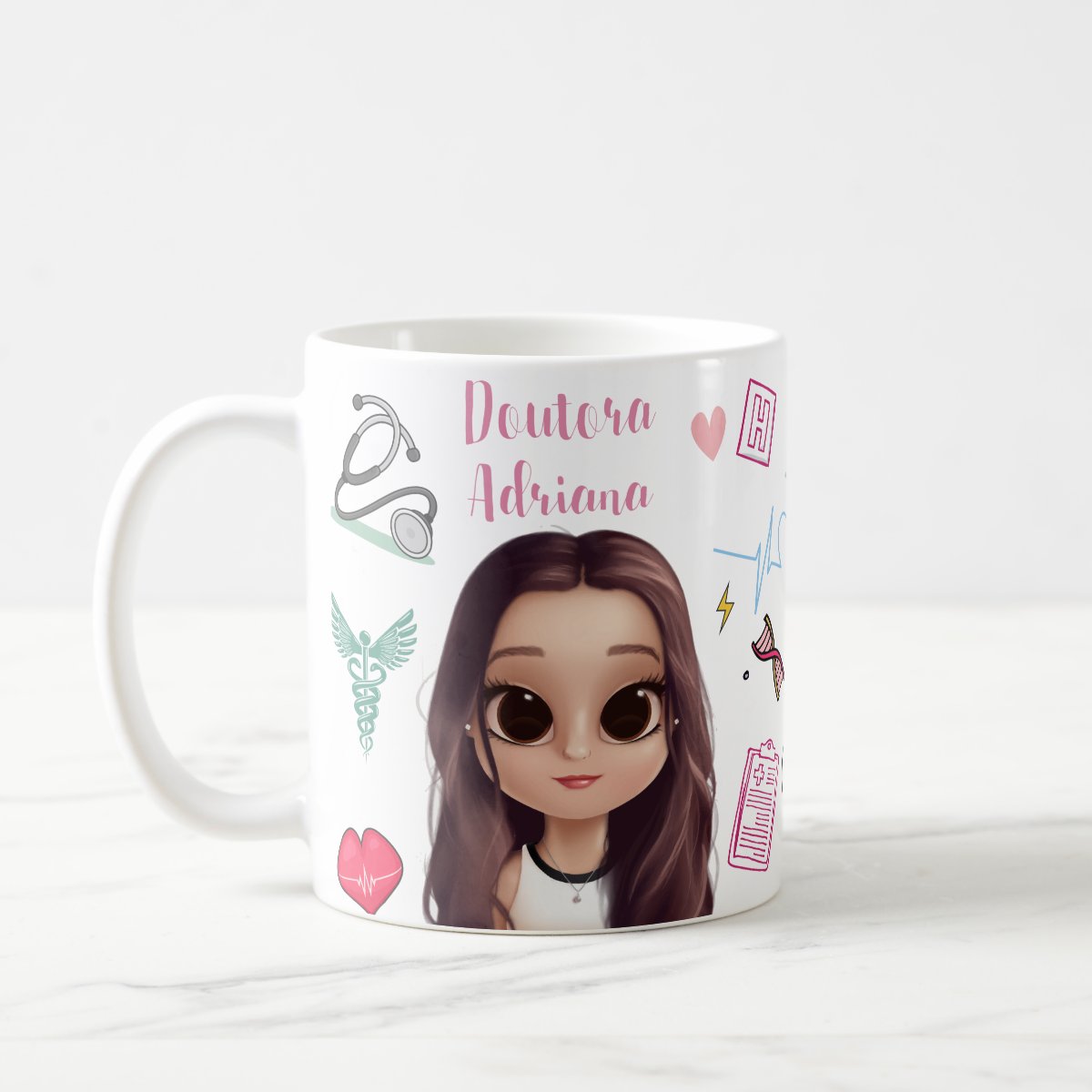 Caneca Personalizada Presente Médica Ginecologista Obstetra - Profissões (Médico(a))