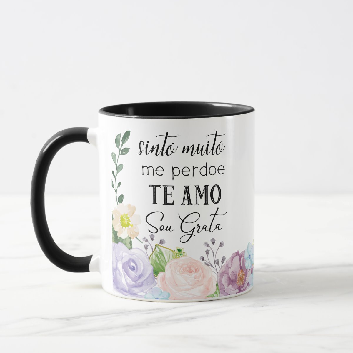Caneca de Paz e Harmonia Experimente o Poder do Ho'oponopo - Outros ( Ho'oponopo, zen, tranquilidade, flores)