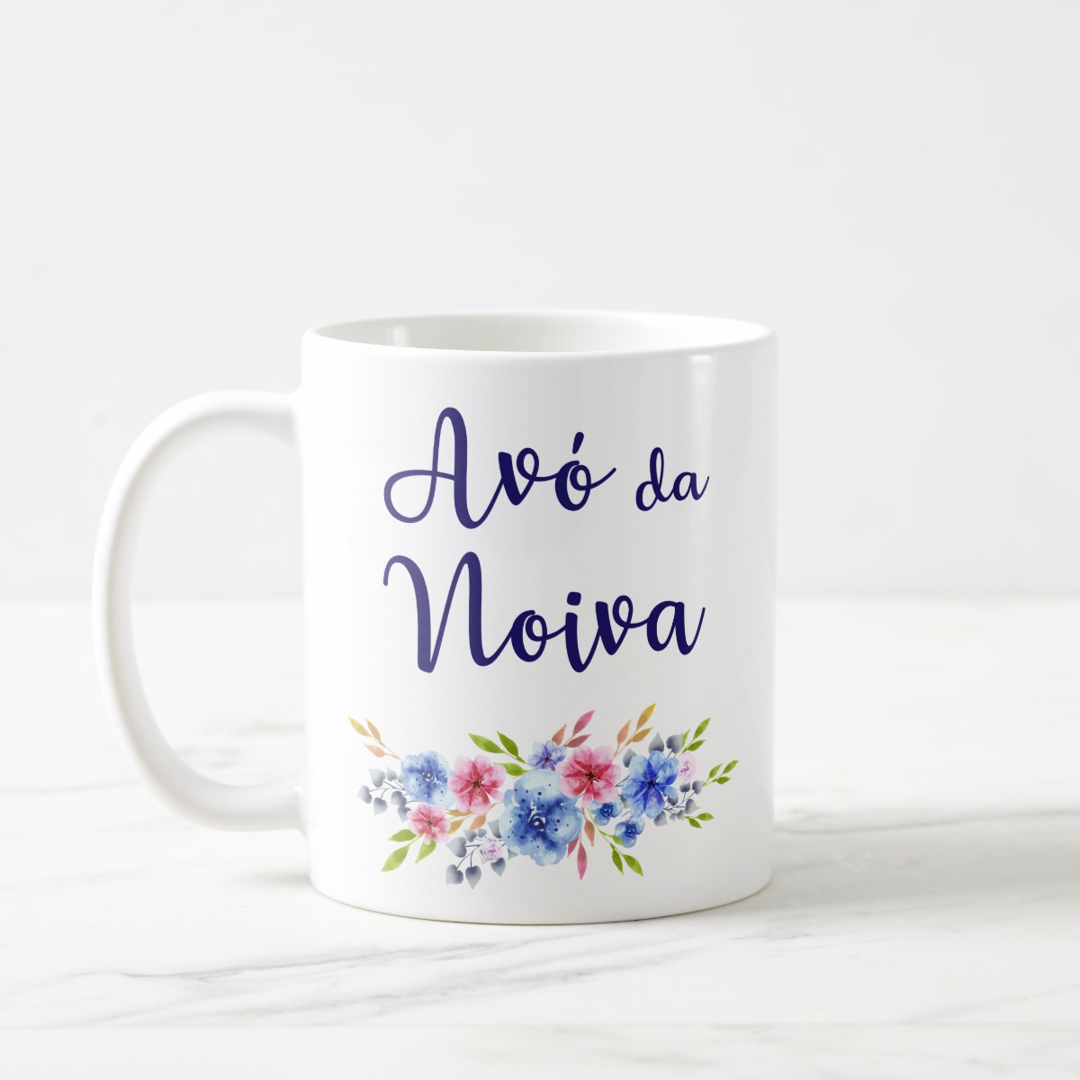 Caneca Personalizada Avó da Noiva de Casamento Azul