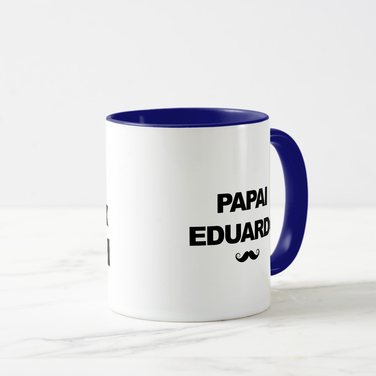 Caneca Meu Primeiro Dia Dos Pais Como Papai - Azul